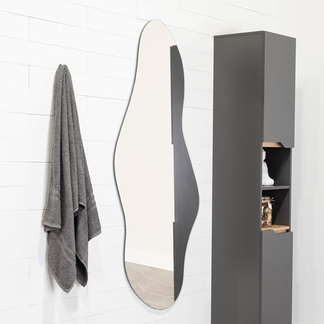 Espejo de Pared Aries Plateado 65x150cm Asimetrico sin Marco - Espejos Decorativos | Bylmo