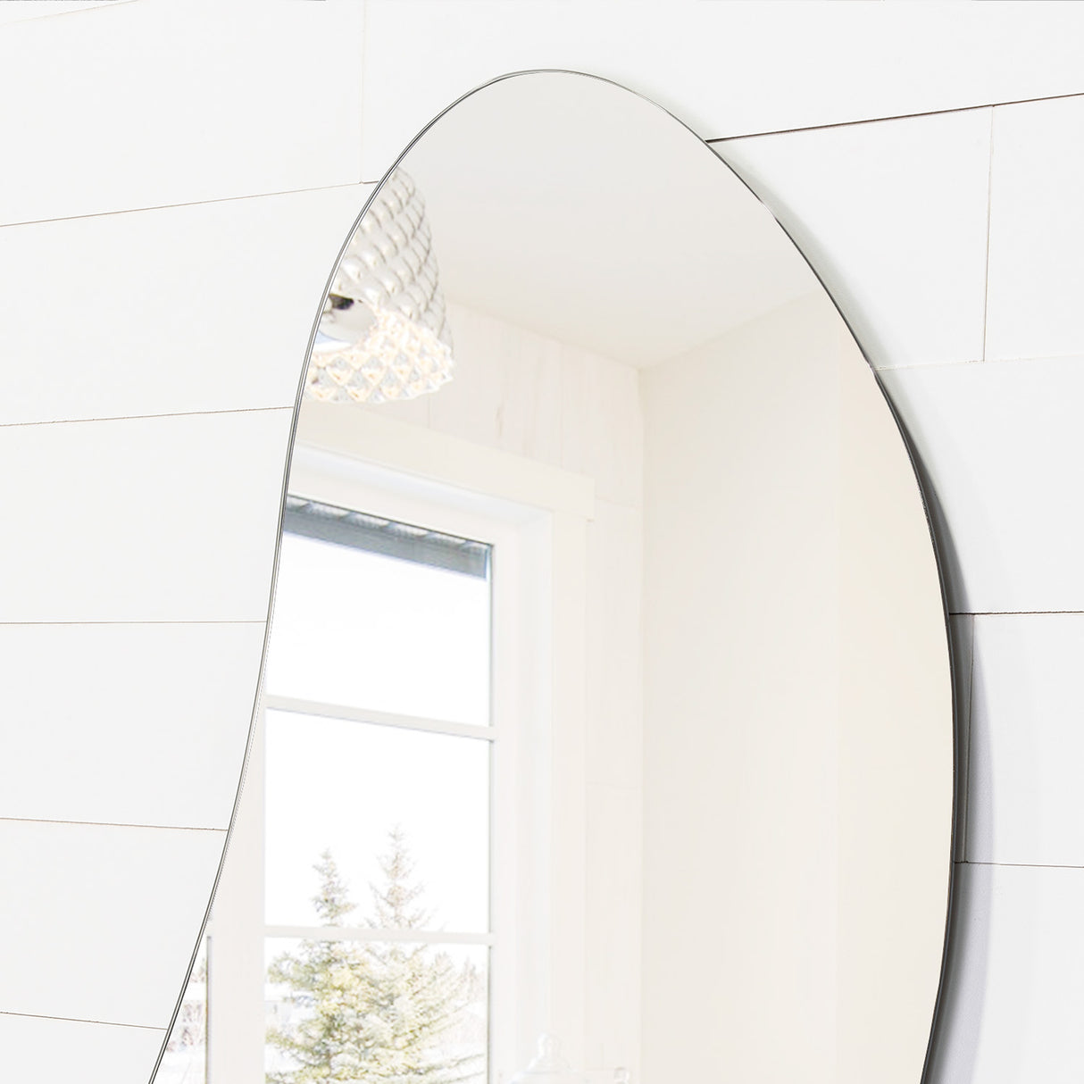 Espejo de Pared Aries Plateado 65x150cm Asimetrico sin Marco - Espejos Decorativos | Bylmo