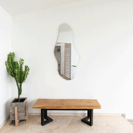 Espejo de Pared Aries Plateado 65x150cm Asimetrico sin Marco - Espejos Decorativos | Bylmo