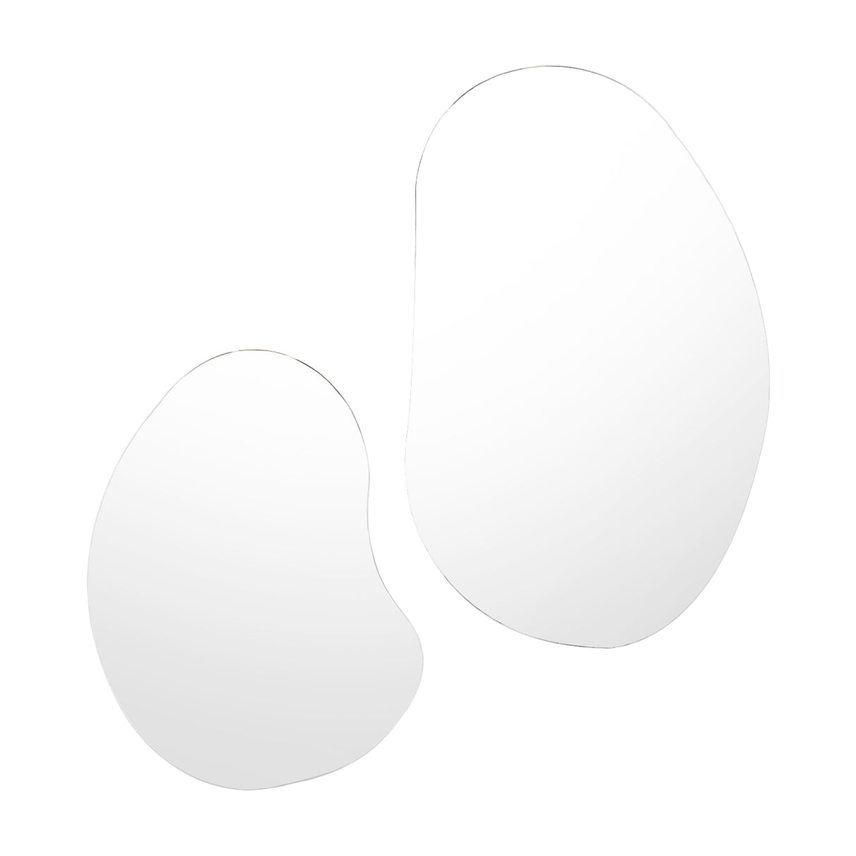 Set de 2 Espejos de Pared Leo Plateado 53.5x80.5cm Asimetrico sin Marco - Espejos Decorativos | Bylmo