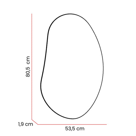 Set de 2 Espejos de Pared Leo Plateado 53.5x80.5cm Asimetrico sin Marco - Espejos Decorativos | Bylmo