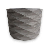 Matera de mesa Carlota Gris Oscuro 19x15cm de Cemento Circular de 4.3 Litros - Jardineria | Bylmo