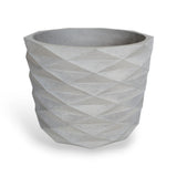 Matera de mesa Carlota Gris 19x15cm de Cemento Circular de 4.3 Litros - Jardineria | Bylmo