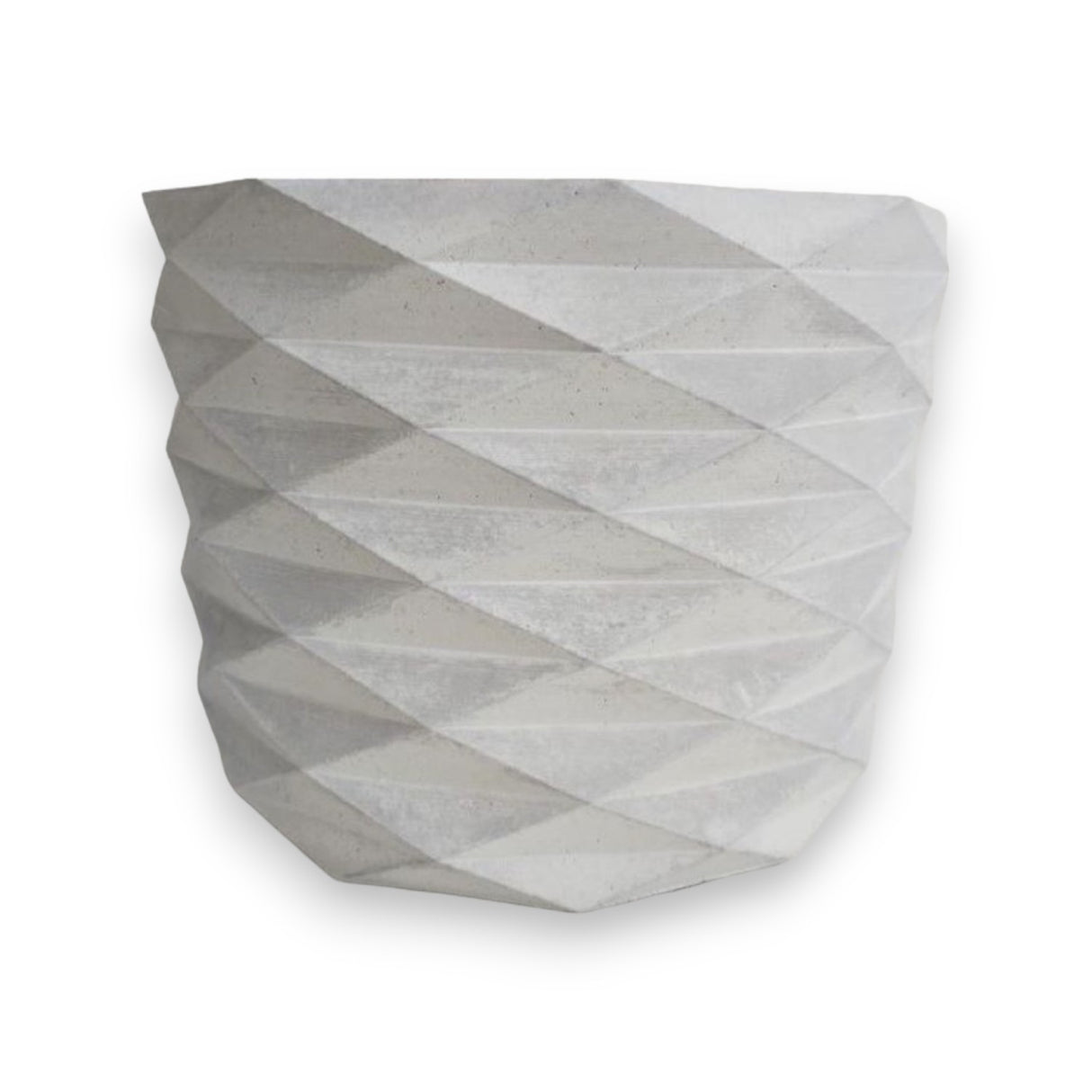 Matera de mesa Carlota Gris 19x15cm de Cemento Circular de 4.3 Litros - Jardineria | Bylmo