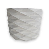 Matera de mesa Carlota Gris 19x15cm de Cemento Circular de 4.3 Litros - Jardineria | Bylmo