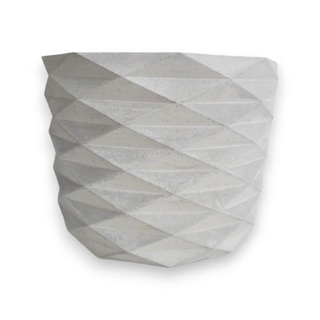 Matera de mesa Carlota Gris 19x15cm de Cemento Circular de 4.3 Litros - Jardineria | Bylmo