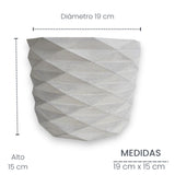 Matera de mesa Carlota Gris 19x15cm de Cemento Circular de 4.3 Litros - Jardineria | Bylmo