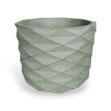 Matera de mesa Carlota Verde Oliva 19x15cm de Cemento Circular de 4.3 Litros - Jardineria | Bylmo