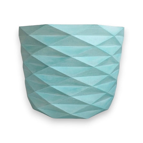Matera de mesa Carlota Aguamarina 19x15cm de Cemento Circular de 4.3 Litros - Jardineria | Bylmo