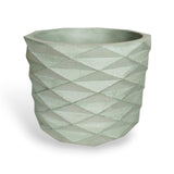 Matera de mesa Carlota Petty Verde Oliva 15x13cm de Cemento Circular de 2.3 Litros - Jardineria | Bylmo