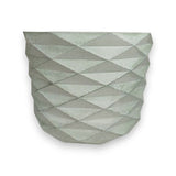 Matera de mesa Carlota Petty Verde Oliva 15x13cm de Cemento Circular de 2.3 Litros - Jardineria | Bylmo