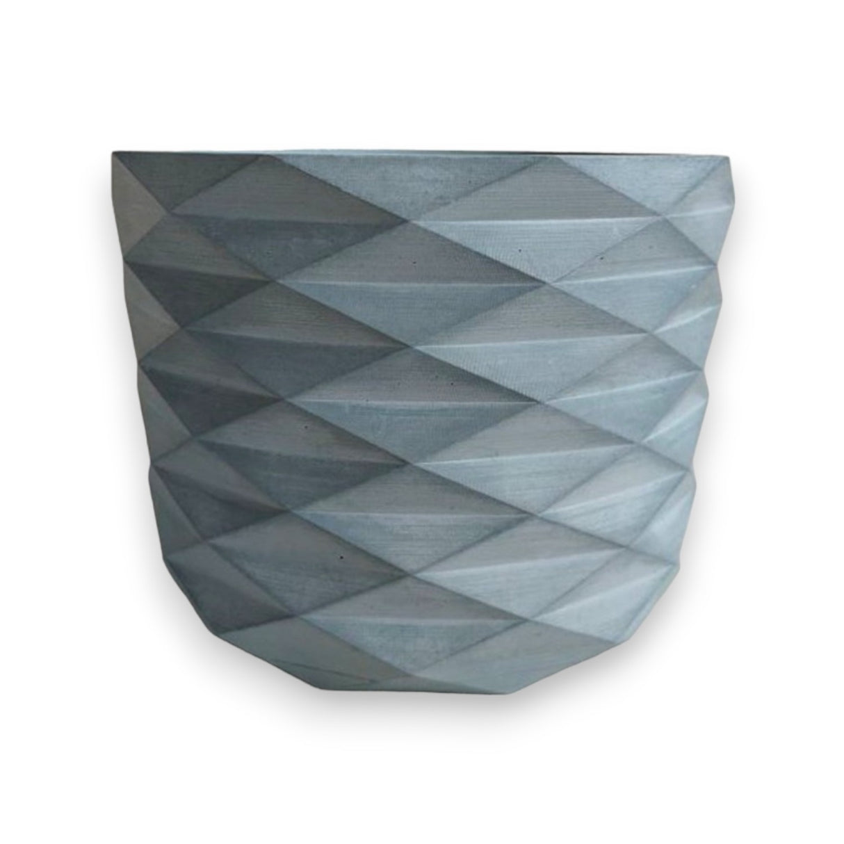 Matera de mesa Carlota Petty Azul Petróleo 15x13cm de Cemento Circular de 2.3 Litros - Jardineria | Bylmo