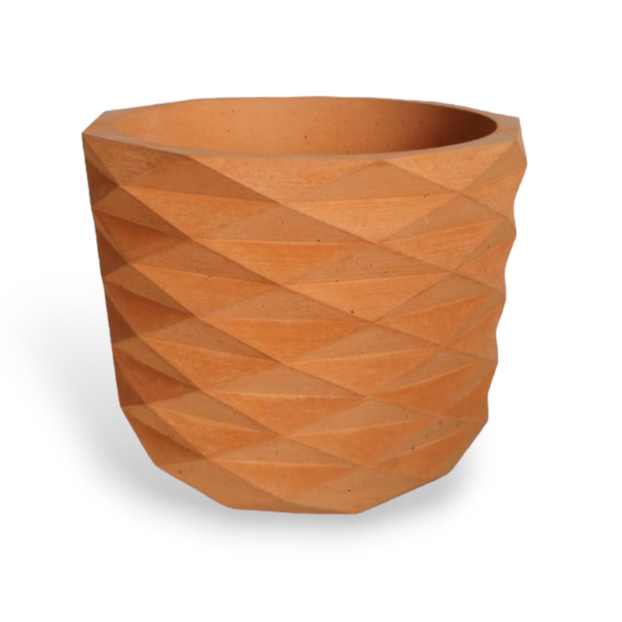 Matera de mesa Carlota Petty Terracota 15x13cm de Cemento Circular de 2.3 Litros - Jardineria | Bylmo