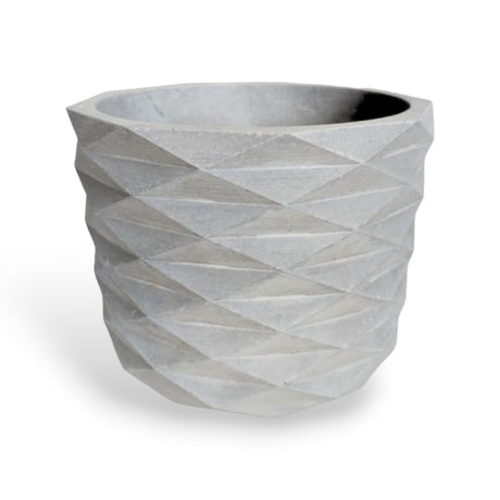 Matera de mesa Carlota Petty Gris 15x13cm de Cemento Circular de 2.3 Litros - Jardineria | Bylmo