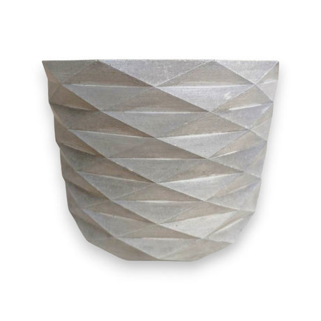 Matera de mesa Carlota Petty Gris 15x13cm de Cemento Circular de 2.3 Litros - Jardineria | Bylmo