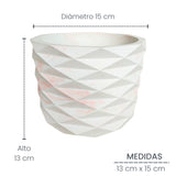 Matera de mesa Carlota Petty Mármol Rosa 15x13cm de Cemento Circular de 2.3 Litros - Jardineria | Bylmo