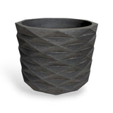 Matera de mesa Carlota Petty Gris Oscuro 15x12.5cm de Cemento Circular de 2.2 Litros - Jardineria | Bylmo