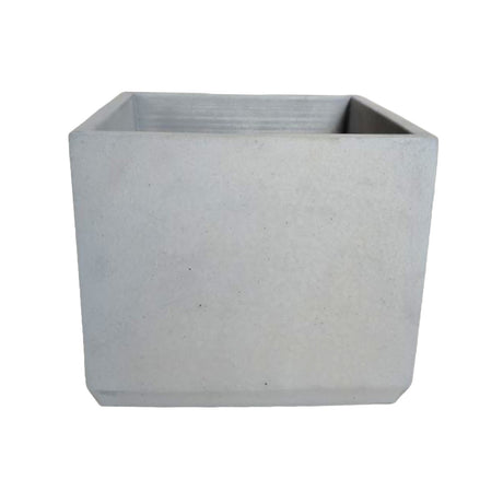 Matera de mesa Eloisa Gris 15x15cm de Cemento Cuadrado de 3.4 Litros - Jardineria | Bylmo