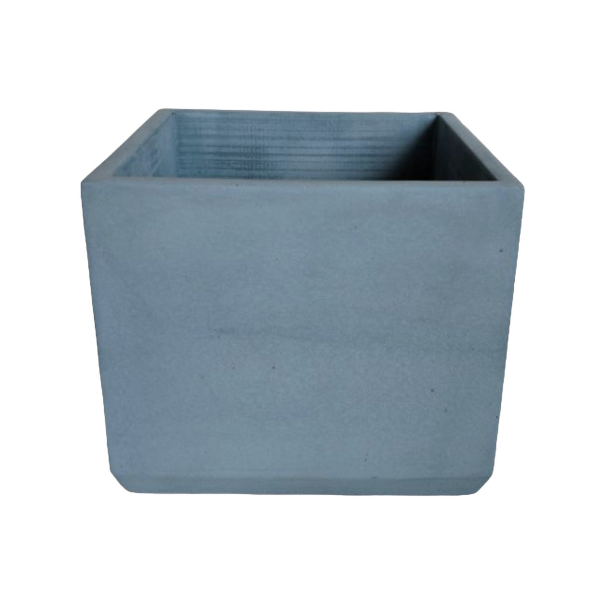 Matera de mesa Eloisa Azul Petróleo 15x15cm de Cemento Cuadrado de 3.4 Litros - Jardineria | Bylmo