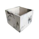 Matera de mesa Eloisa Mármol Negro 15x15cm de Cemento Cuadrado de 3.4 Litros - Jardineria | Bylmo