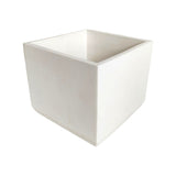 Matera de mesa Eloisa Blanco 15x15cm de Cemento Cuadrado de 3.4 Litros - Jardineria | Bylmo