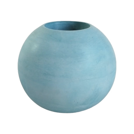 Matera de mesa Luna Azul Petróleo 12x12cm de Cemento Circular de 1.4 Litros - Jardineria | Bylmo