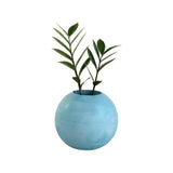 Matera de mesa Luna Azul Petróleo 12x12cm de Cemento Circular de 1.4 Litros - Jardineria | Bylmo