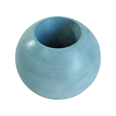 Matera de mesa Luna Azul Petróleo 12x12cm de Cemento Circular de 1.4 Litros - Jardineria | Bylmo