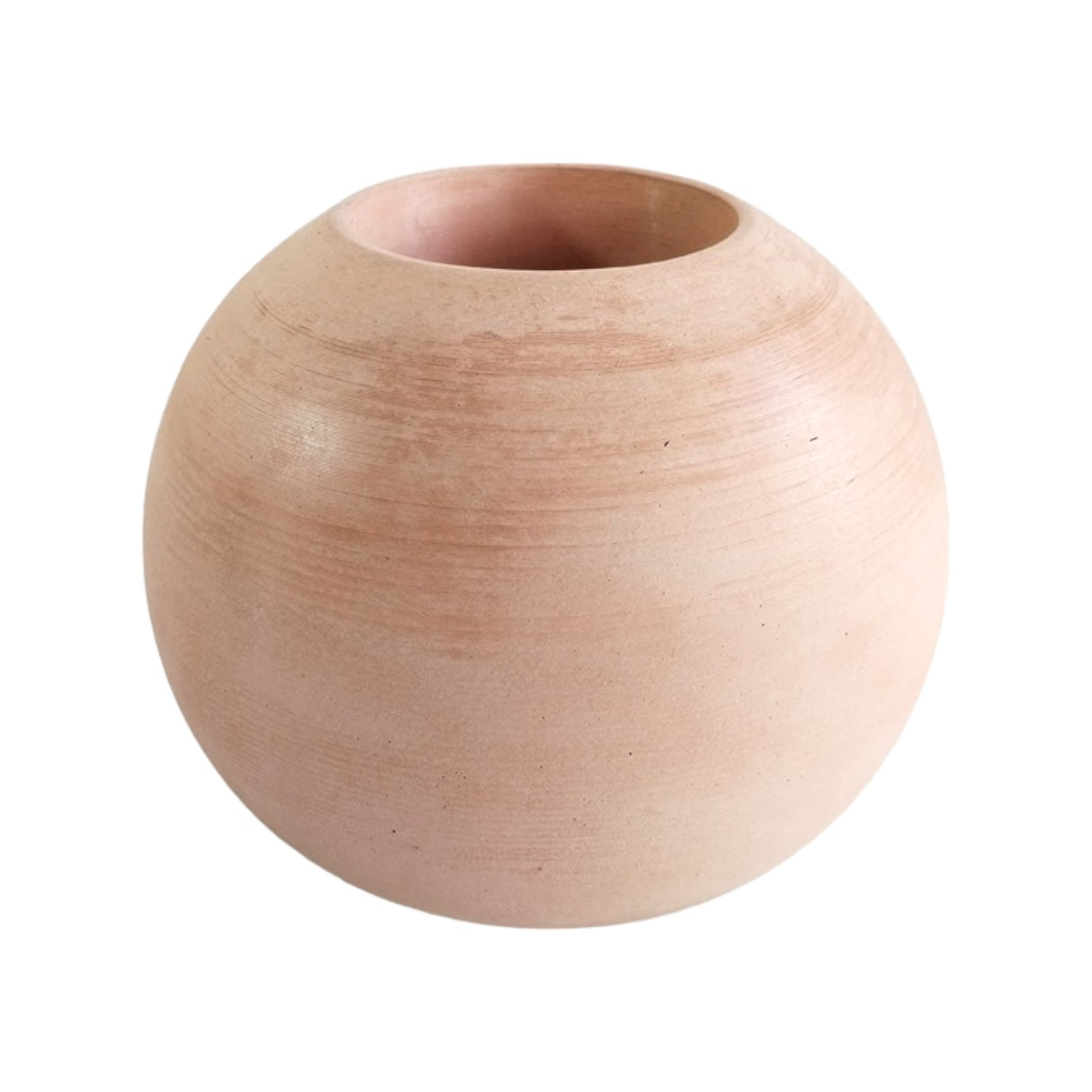 Matera de mesa Luna Palo de Rosa 12x12cm de Cemento Circular de 1.4 Litros - Jardineria | Bylmo