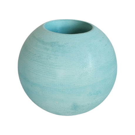 Matera de mesa Luna Aguamarina 12x12cm de Cemento Circular de 1.4 Litros - Jardineria | Bylmo