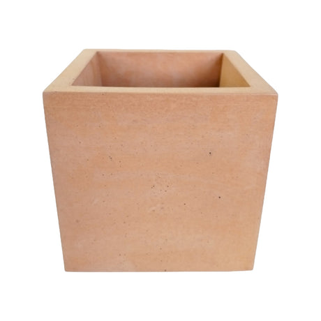 Matera de mesa Eloisa Petty Café 12x12cm de Cemento Cuadrado de 1.7 Litros - Jardineria | Bylmo