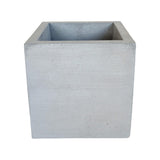 Matera de mesa Eloisa Petty Gris 12x12cm de Cemento Cuadrado de 1.7 Litros - Jardineria | Bylmo