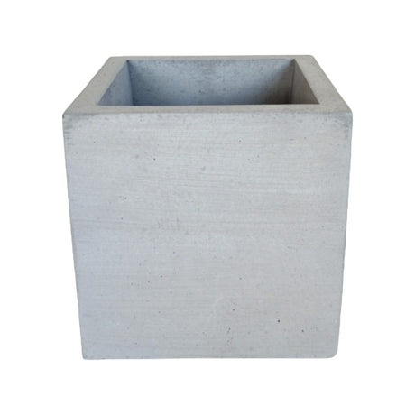 Matera de mesa Eloisa Petty Gris 12x12cm de Cemento Cuadrado de 1.7 Litros - Jardineria | Bylmo