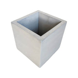 Matera de mesa Eloisa Petty Gris 12x12cm de Cemento Cuadrado de 1.7 Litros - Jardineria | Bylmo