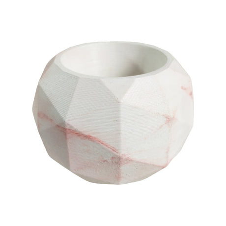 Matera de mesa Laia Mármol Rosa 7x8cm de Cemento Circular de 0.3 Litros - Jardineria | Bylmo