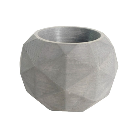 Matera de mesa Laia Gris 7x8cm de Cemento Circular de 0.3 Litros - Jardineria | Bylmo