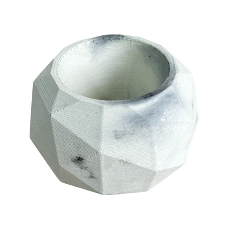 Matera de mesa Laia Mármol Negro 7x8cm de Cemento Circular de 0.3 Litros - Jardineria | Bylmo