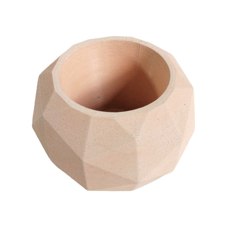 Matera de mesa Laia Nude 7x8cm de Cemento Circular de 0.3 Litros - Jardineria | Bylmo