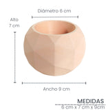 Matera de mesa Laia Nude 7x8cm de Cemento Circular de 0.3 Litros - Jardineria | Bylmo