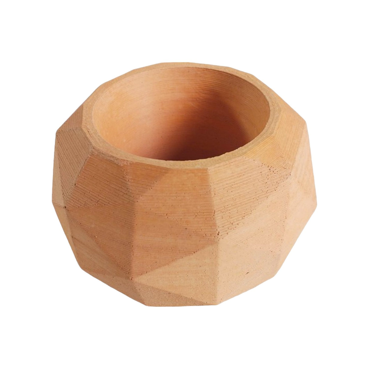 Matera de mesa Laia Terracota 7x8cm de Cemento Circular de 0.3 Litros - Jardineria | Bylmo