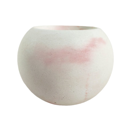 Matera de mesa Luna Mármol Rosa 6x7cm de Cemento Circular de 0.2 Litros - Jardineria | Bylmo