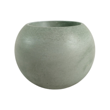 Matera de mesa Luna Verde Oliva 6x7cm de Cemento Circular de 0.2 Litros - Jardineria | Bylmo