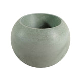 Matera de mesa Luna Verde Oliva 6x7cm de Cemento Circular de 0.2 Litros - Jardineria | Bylmo