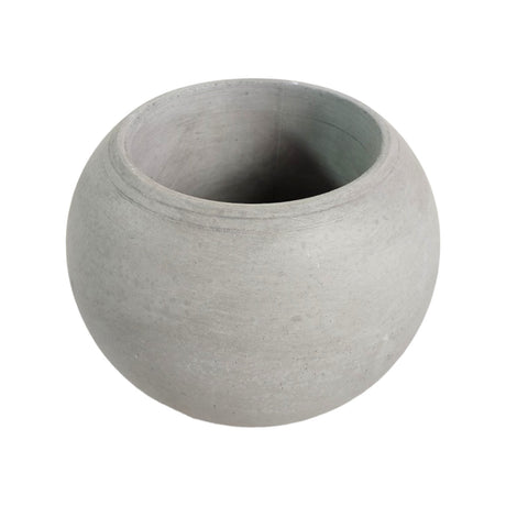 Matera de mesa Luna Gris 6x7cm de Cemento Circular de 0.2 Litros - Jardineria | Bylmo