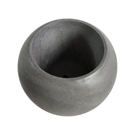 Matera de mesa Luna Gris Oscuro 6x7cm de Cemento Circular de 0.2 Litros - Jardineria | Bylmo