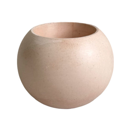 Matera de mesa Luna Nude 6x7cm de Cemento Circular de 0.2 Litros - Jardineria | Bylmo