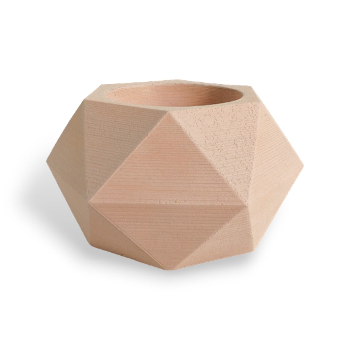 Matera de mesa Adara Petty Nude 7x7cm de Cemento Hexagonal de 0.2 Litros - Jardineria | Bylmo