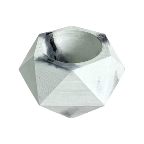 Matera de mesa Adara Petty Mármol Negro 7x7cm de Cemento Hexagonal de 0.2 Litros - Jardineria | Bylmo