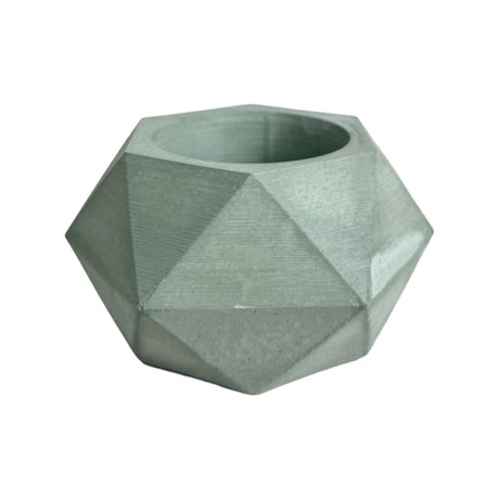 Matera de mesa Adara Petty Verde Oliva 7x7cm de Cemento Hexagonal de 0.2 Litros - Jardineria | Bylmo