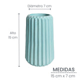 Florero Adamaris Aguamarina 7x15cm de 0.37 Litros con Acabado Mate - Jardineria | Bylmo